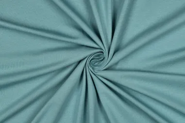 Tricot stoffen - Tricot stof - biologisch - donker aqua - 8036-017
