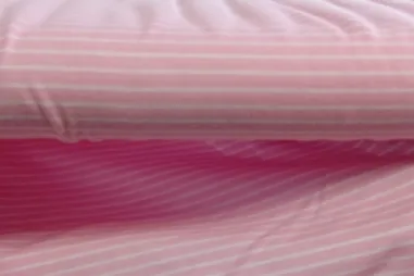 Tricot katoen stoffen - Tricot stof - strepen - lichtroze - JT840