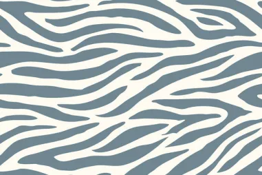 Tierdruck - Tricot stof - terry crêpe - zebraprint - indigo - 26679-006