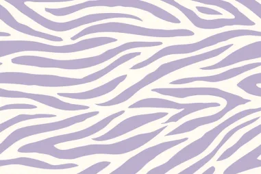 Onesie - Tricot stof - terry crêpe - zebraprint - lila - 26679-143