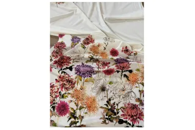 Viscose stof - mix - fantasie dierenprint - multi - JT836 - Panell – Jersey – Blumenmuster – 1,20 Meter – mehrfarbig – JT879