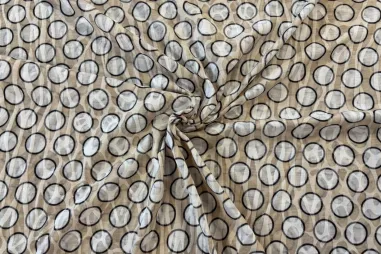 Luftige - Tricot stof - stippen - beige - JT859