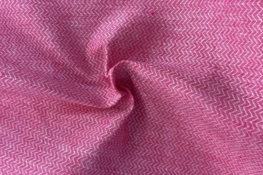 JT stoffen - Polyester stof - linnenlook - zigzag - roze - JT864