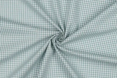 Diverse merken stoffen - Katoenen stof - boerenbont ruit (2,7 mm) - teal - 3085-042