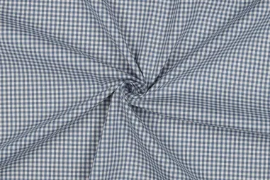 Blauwe stoffen - Katoenen stof - boerenbont ruit (2,7 mm) - blauw - 3085-047