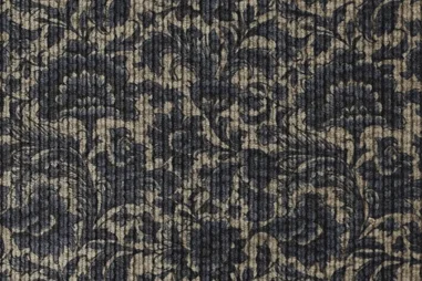 Bloemetjes stoffen - Ribcord stof - corduroy - lichte rek - digitaal bloemen - donkerblauw - 23030-690