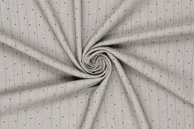Gestreepte stoffen - Stretch stof - herringbone - strepen en strass steentjes - lichtgrijs - 23112-960