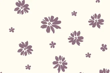 Top - Tricot stof - bloemen - gebroken wit - 23510-051