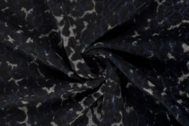 500gr/M² - Polyester stof - jaquard - dierenprint - indigo - 33/24130-006