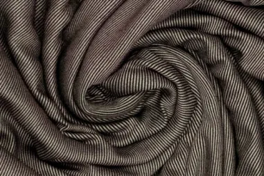 Gestreepte stoffen - Bamboe stof - recycled pl - stripes - bruin - 777007-13