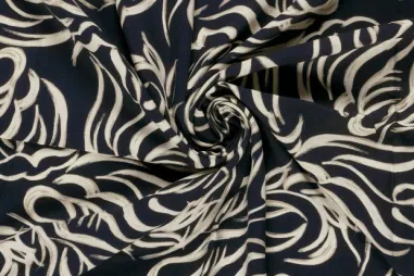 My Image, editie 33 - Viscose stof - twil - fantasie - donkerblauw - 33/26062-008