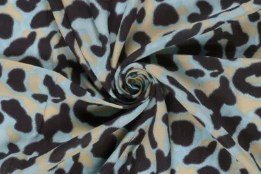 Satijn stoffen - Satijn stof - fantasie - donkerblauw - 26055-008