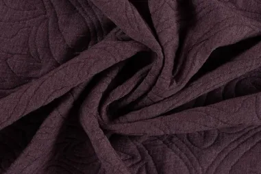 Weinrot - Stretch stof - jacquard - bubble 3D - wijnrood - Q22917-190