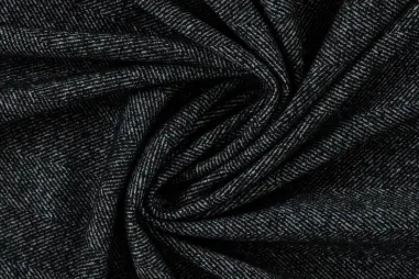 Katoen stof - handcrafted batik - petrol - 3976-002 - Rayon stof - jacquard brushed - herringbone - petrol - Q22924-940