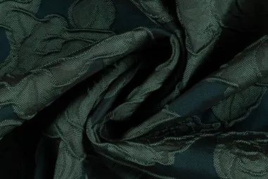 Embroidery stof - poplin katoen - ruiten & hartjes - groen - 60650-025 - Polyester stof - jacquard - rozen - groen - Q22977-940