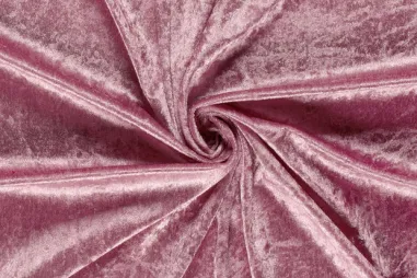 Roze stoffen - Velours de panne stof - oudroze - 5666-014