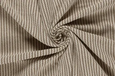 Gilet (waistcoat) - Polyester stof - jacquard brushed - strepen - taupe - 33/26070-054
