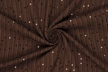 Tricot stof - French Terry - abstract - bruin - 24525-056 - Viscose stof - adari sequa - bruin - 23116-101