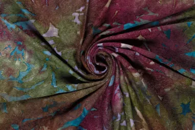 Tricot stof - digitaal bloemen - multi - S10026-170 - Stretch stof - jacquard tie dye - bloemen - multi - 26081-045