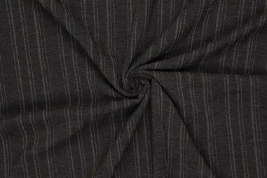 Stretch stoffen - Licht rekbare stof - strepen - donkergrijs - 23174-980