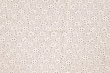Bloemetjes stoffen - Kant stof - bloemetjes - wit - 4/K47139-500