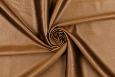 Satin - Satijn stof - leatherlook - bruin - 22406-098