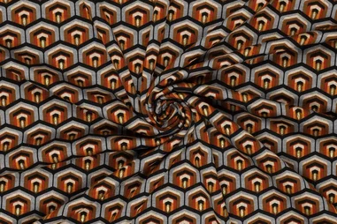 Grijze stoffen - Tricot stof - punta di roma - half diamonds - grijs - 23018-970