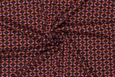 Nieuwe stoffen - Tricot stof - punta di roma - diamond stars - paars - 23019-805