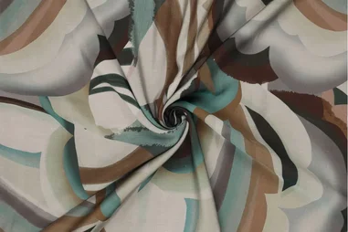 Ptx 410032-060 Mundschützen Panel Weihnachten multi - Viscose stof - mix - fantasie - groen multi - 23042-200