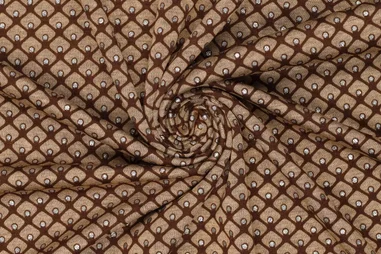 Neue Stoffe - Tricot stof - punta di roma - sparkle richia - bruin - 23244-100