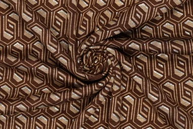 Neue Stoffe - Tricot stof - punta di roma - sparkle richia - bruin - 23244-101