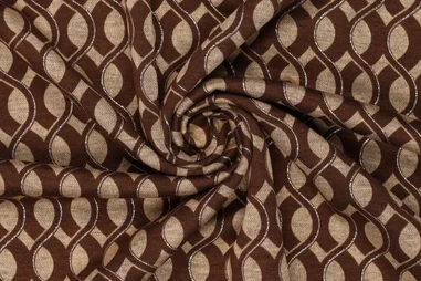 240gr/M² - Tricot stof - punta di roma - sparkle richia - bruin - 23244-102