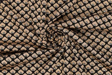 Nieuwe stoffen - Tricot stof - punta di roma - sparkle richia - zwart - 23244-997