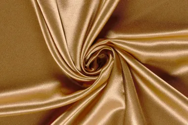 Satijn stoffen - Satijn stof - velvet - oker - 26001-034