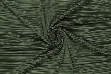 Sweattricot - double brushed - fijne rib - flessengroen - 425038-790 - Plissé stof - pleated lizzy - groen - 21332-215