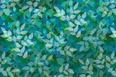 Grüne Stoffe - Tricot stof - blaadjes - groen multi - KN10023-99