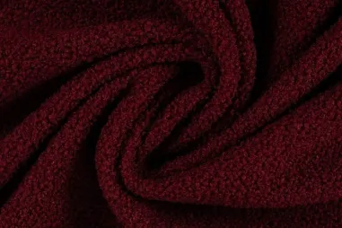 Gilet stoffen - Teddy fleece stof - wijnrood - K47116-190
