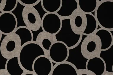 Punta di Roma stoffen - Tricot stof - punta di roma - retro - zwart - P21010-690