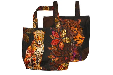 Tas stoffen - Paneel stof - canvas paneel voor tas - golden leopard - KN10004