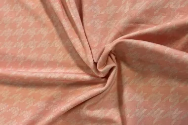 Rosa - Tricot stof - pied de poule - lichtroze - 89970-001