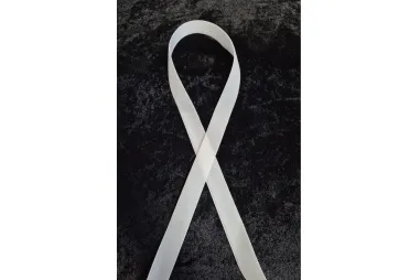 Nieuwe fournituren - Fluweelband 22 mm - wit 