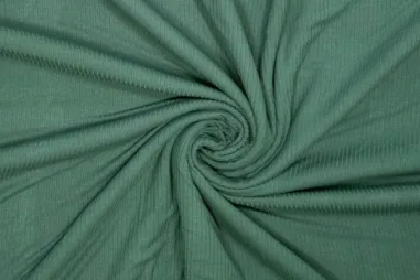 PS Fashion Fabrics - Tricot stof - bamboo ribtricot - donker bosgroen - 794807-790