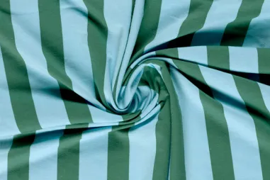 Nieuwe stoffen - Tricot stof - French Terry - strepen - lichtblauw - 26173-003