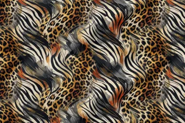 Suèdine stof - gebreide suède - bruin - 794318-361 - Tricot stof - dierenprint - bruin - S10058-580