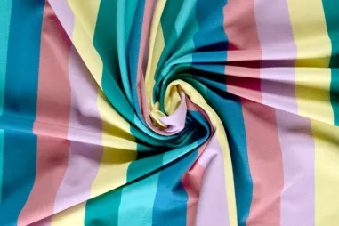 Nieuwe stoffen - Tricot stof - French Terry brushed - strepen - multi - 27507-024
