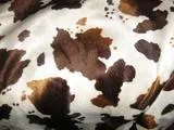 Bedrukte stoffen - Polyester stof - Dierenprint koe - off-white/bruintinten - 4514-056