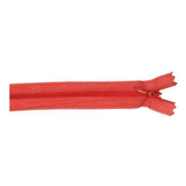 Blinde Reißverschlüsse - nahtverdeckter Reissverschluss 22 cm rot