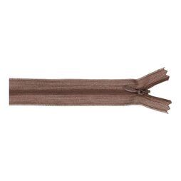 Donkerbruine stoffen - Blinde rits 22 cm donkerbruin 881