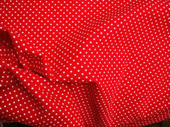 Reinrot - NB 5575-15 Baumwolle Pünktchen rot/weiss