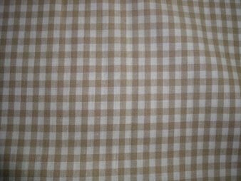 130gr/M² - Katoen stof - Boerenbont ruit (0,4 cm) - beige - 5582-053